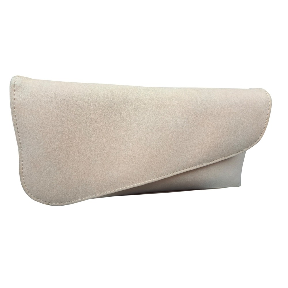 Nina Ricci Parfums Peach Beige Envelope Clutch Bag Magnetic Snap Closure Pouch